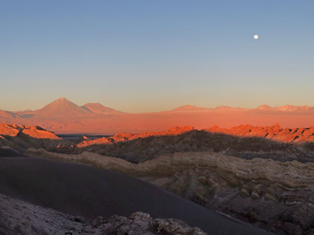 Looking east at the Andes mountains from the Valle de la Luna near San Pedro de Atacama, Chile.