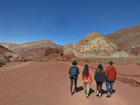 Starting our hour-long walk through the Valle de Arcoiris, near San Pedro de Atacama, Chile.