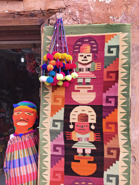 A colorful shopfront in San Pedro de Atacama, Chile.