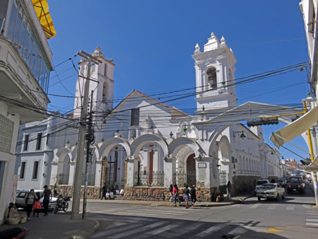 The Basilica de San Francisco de Charcas in Sucre, Bolivia.