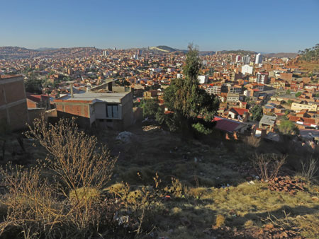 A nice view of Sucre from a lower section of Cerro Churuquella, Bolivia.