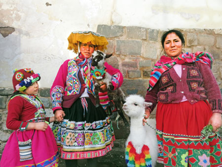 A photo op for a small fee at Plaza Nazarenas in Cuzco, Peru.