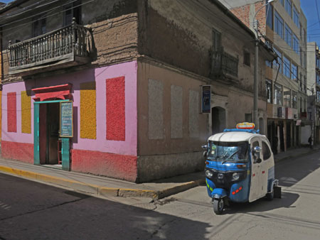 A colorful corner in Puno, Peru.