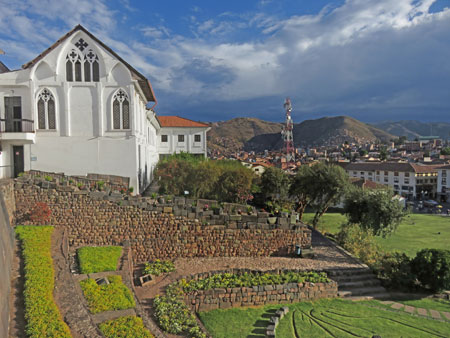 The Jardin Sagrado at Qorikancha in Cuzco, Peru.