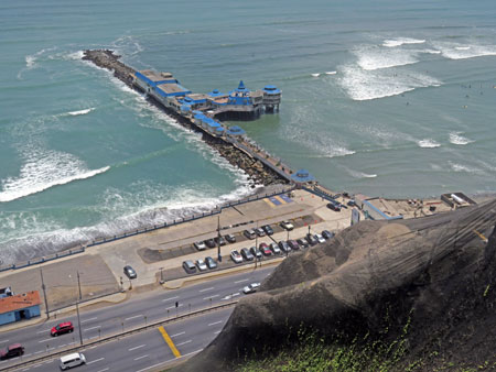 The pier in Miraflores, Lima, Peru.