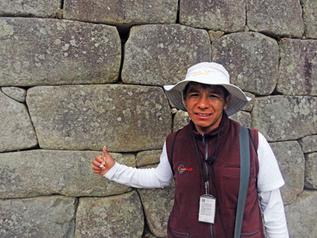 This is Hilberto, our guide to Machu Picchu.