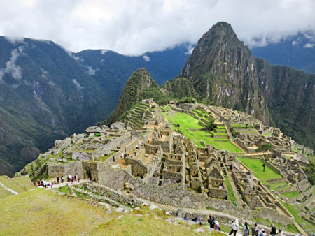 An overview of Machu Picchu, Peru.
